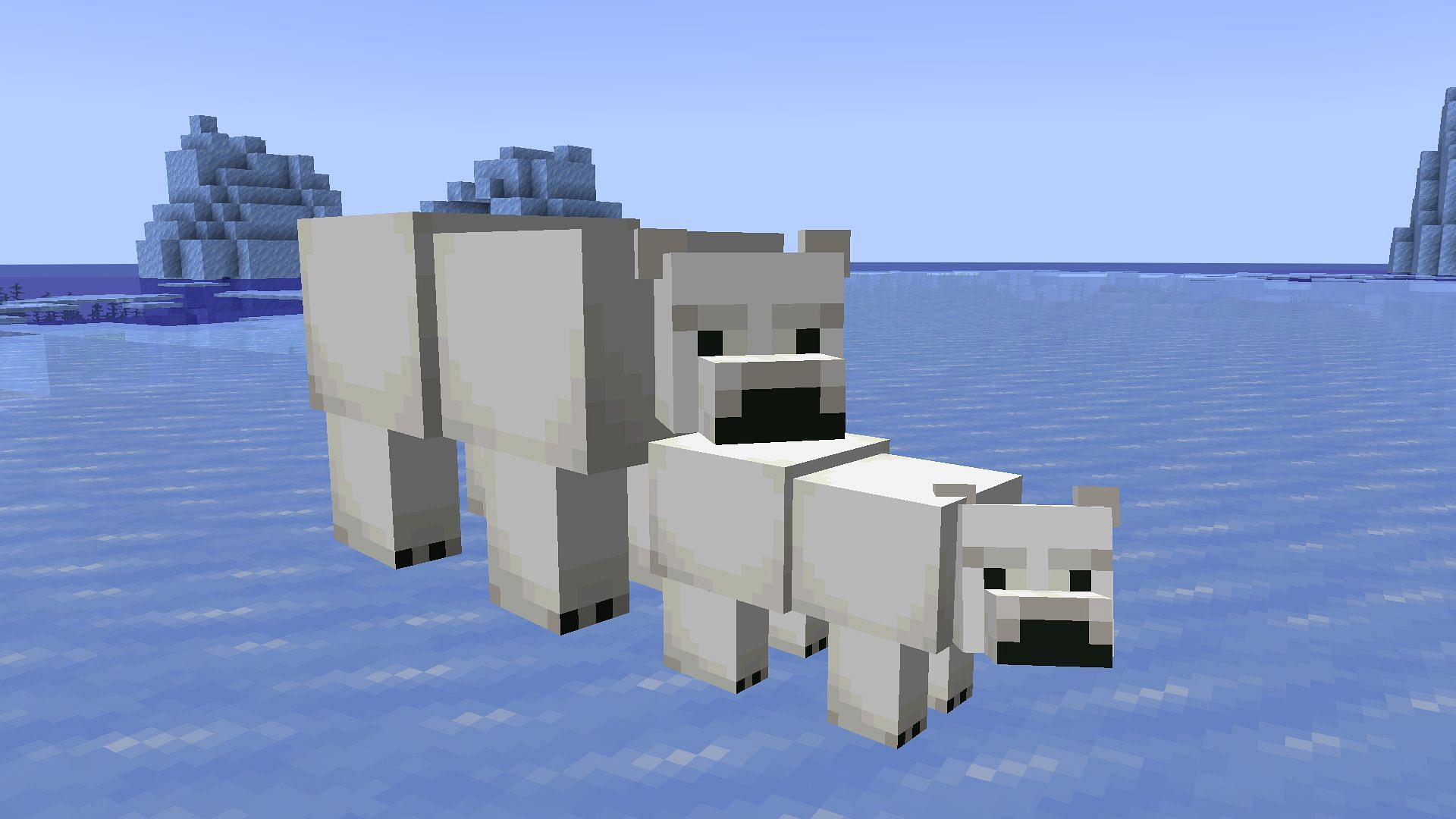 Polar Bears only enhance cold biomes and cannot be interacted with in Minecraft 1.19 (Image via Mojang)