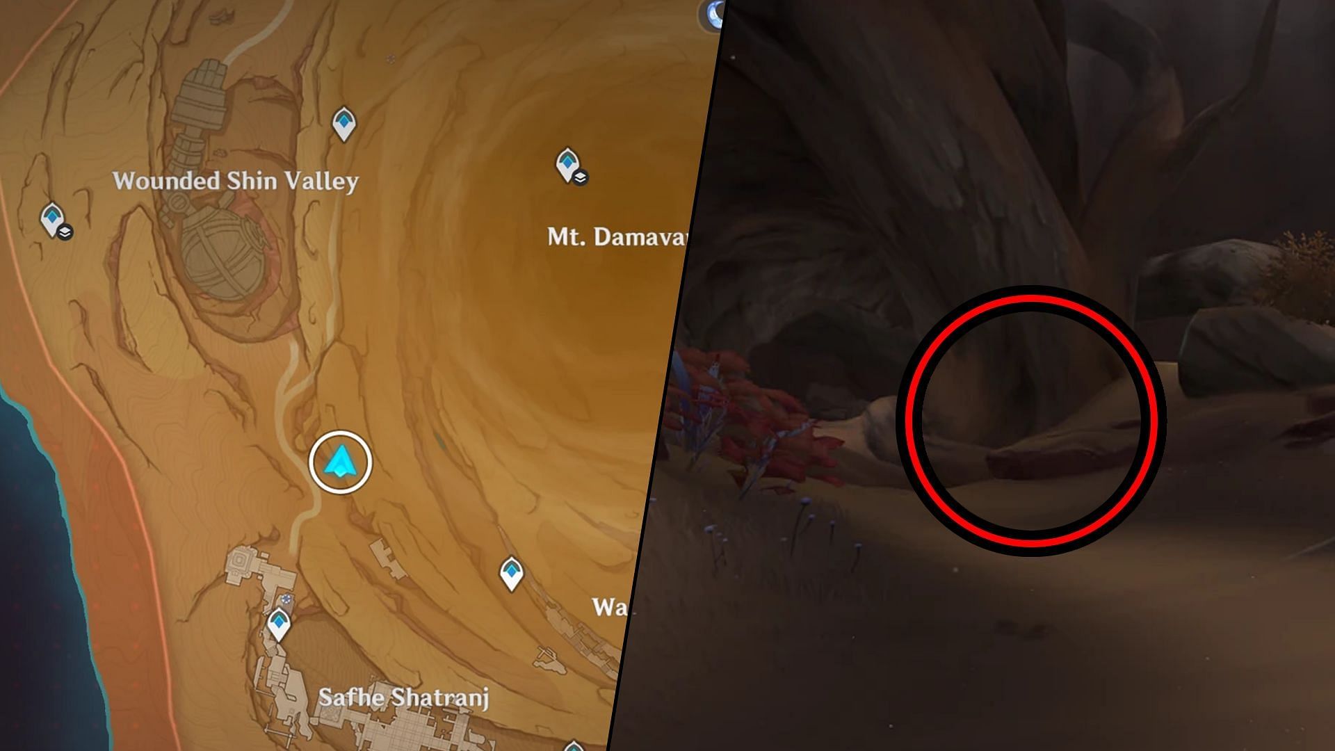 The 14th Mysterious Clipboard chest location (Image via Genshin Impact Wiki, HoYoverse)