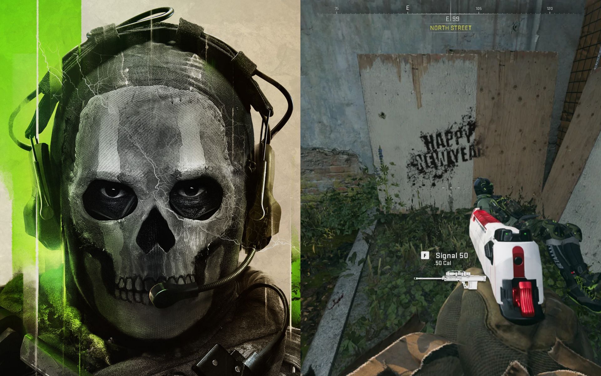 Modern Warfare 2 hidden new year Easter Egg discovered (Image via Activision and u/TNT Jonathan on Reddit)