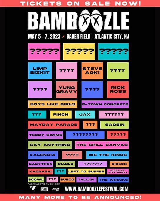 Bamboozle Festival 2023 Lineup, tickets, where to buy and more