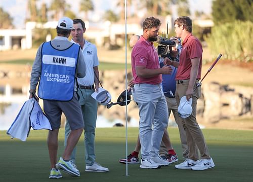 Jon Rahm and Davis Thompson at The 2023 American Express - Final Round (Image via Katelyn Mulcahy/Getty Images)