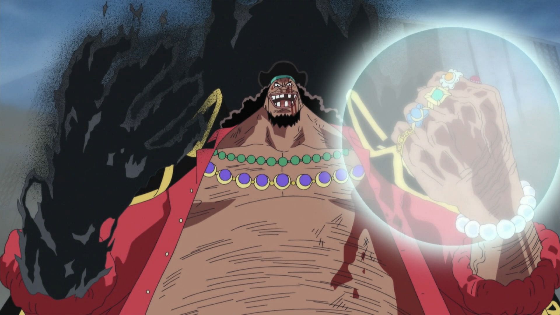 Blackbeard with two Devil Fruit powers in One Piece (Image via Toei Animation)