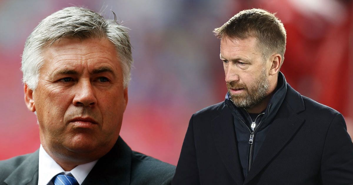 Real Madrid manager Carlo Ancelotti and Chelsea boss Graham Potter