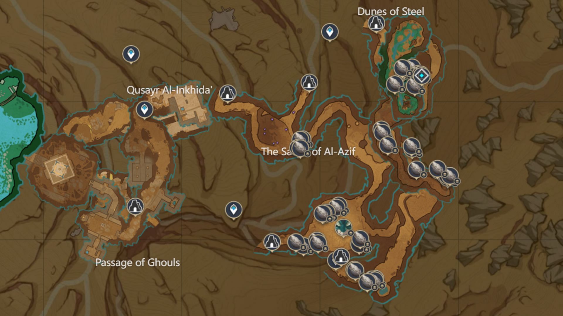 Wenut Tüneli'ndeki yeraltı ve üreme alanlarının haritasını görüntüleyin (HoYoverse aracılığıyla görüntü)