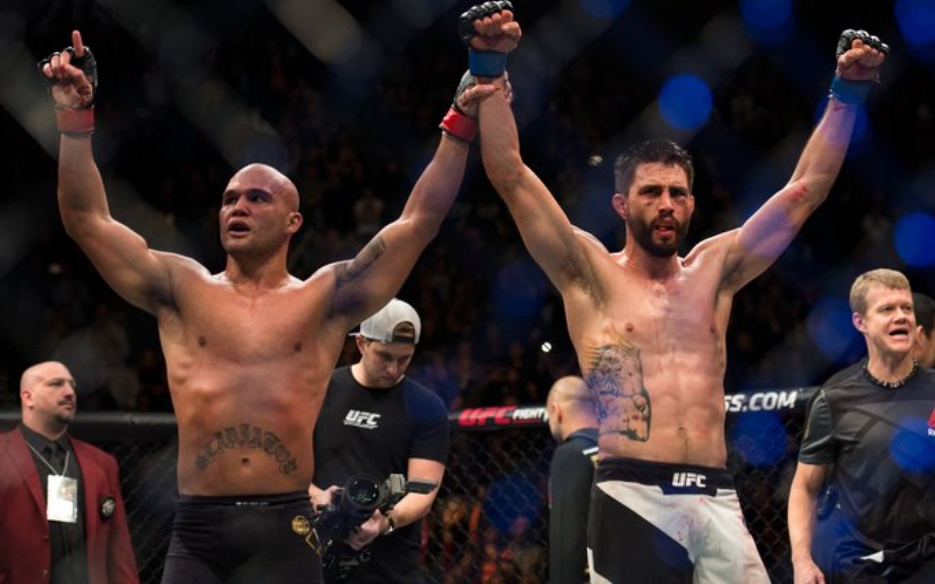 Robbie Lawler (Left), and Carlos Condit (Right) {Photo credit: @ufc - Twitter}