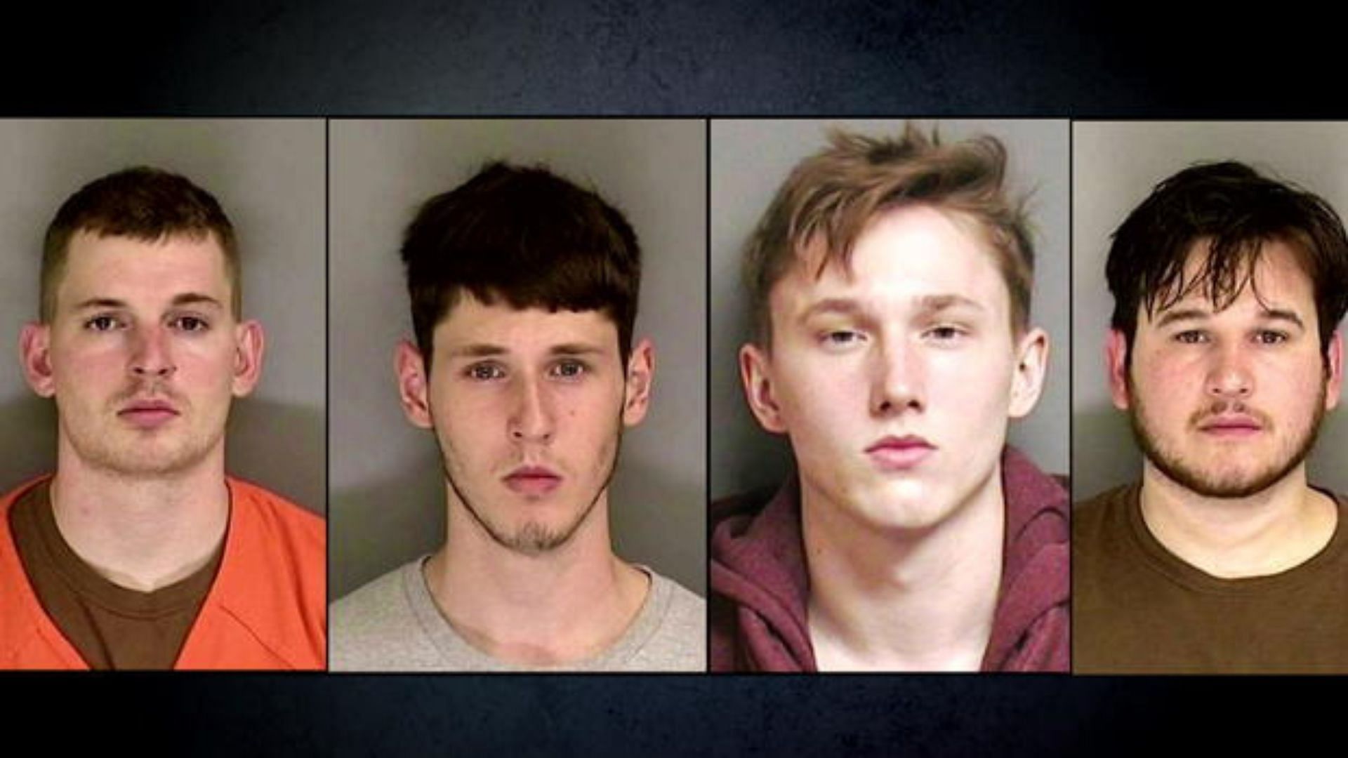 A still of the four main suspects in Atre&#039;s murder case, including Stephen Nicolas Lindsay, Kurtis Charters, Kaleb Charters, and Joshua Camps (Image Via CBS News)