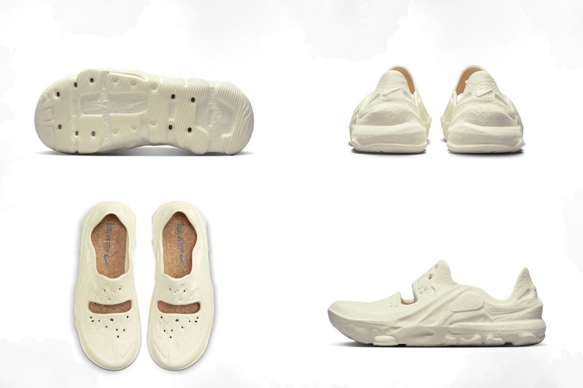 Take a closer look at the sail colorway of the foam footwear pieces (Image via Sportskeeda)