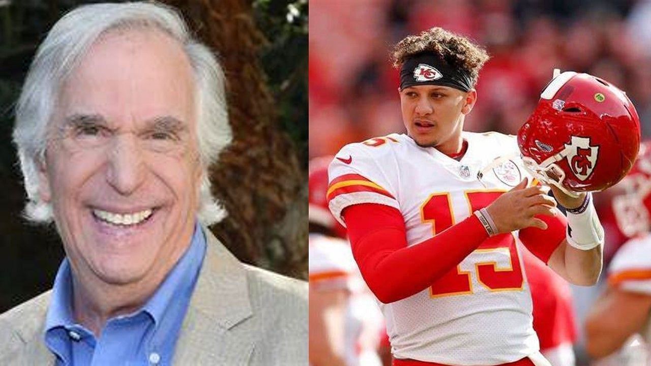 Henry Winkler and Patrick Mahomes