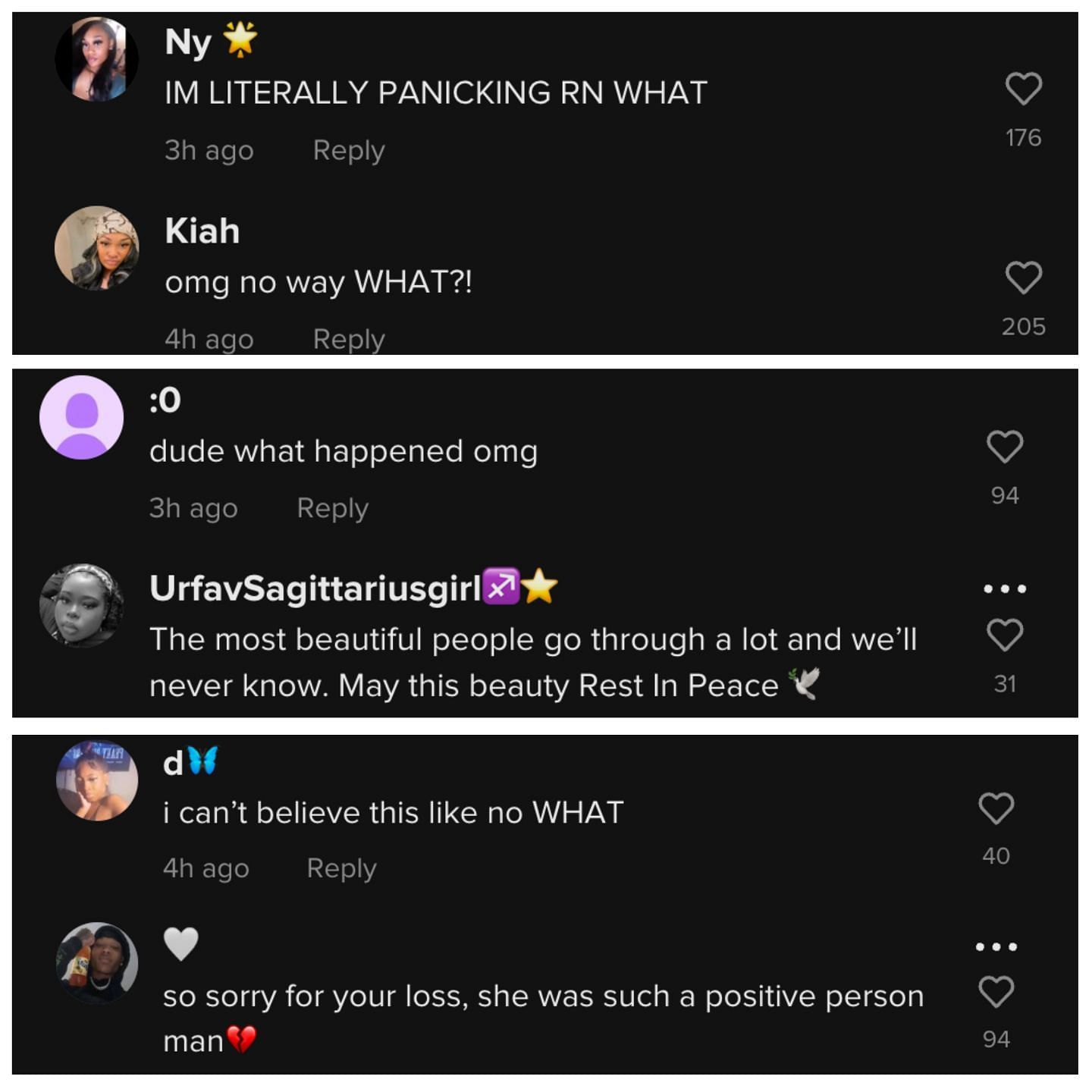 Social media users shared their sadness after they heard about the demise of the influencer. (Image via TikTok)