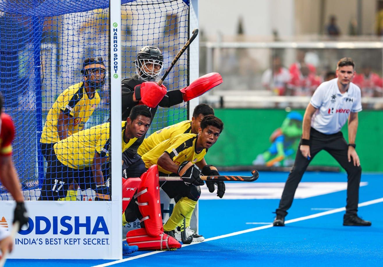 Action from Spain vs Malaysia Hockey World Cup match | Image: Hockey India