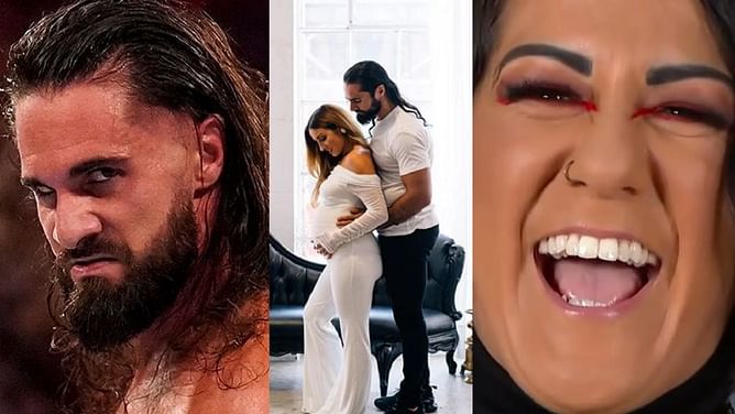 Seth Rollins reacts to Bayley's claim that he only married Becky Lynch because she got pregnant