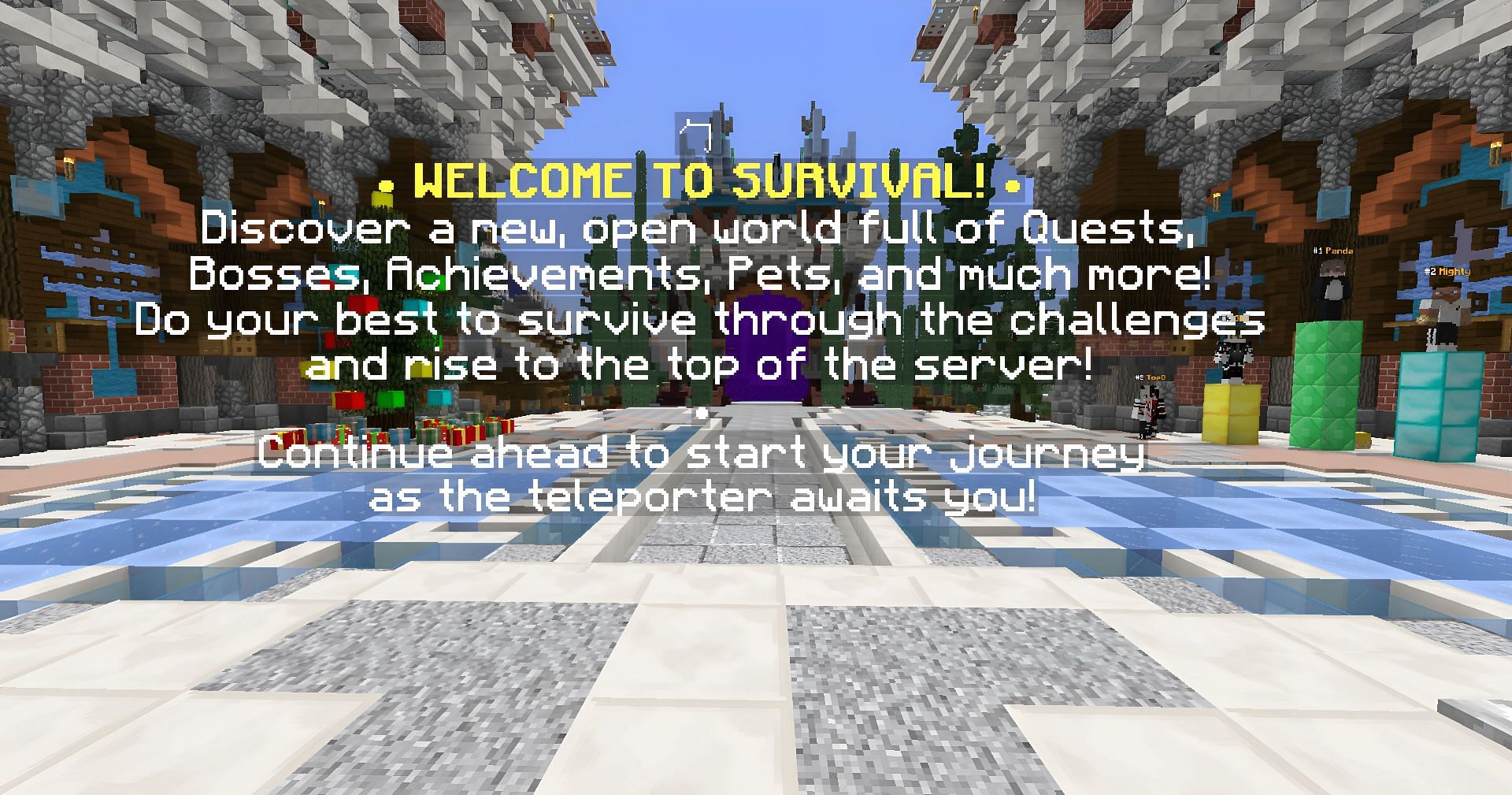 Penguin.GG offers an amazing survival world! (Image via Mojang)