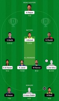 Dream11 Team for Fortune Barishal vs Rangpur Riders - Bangladesh Premier League 2023.