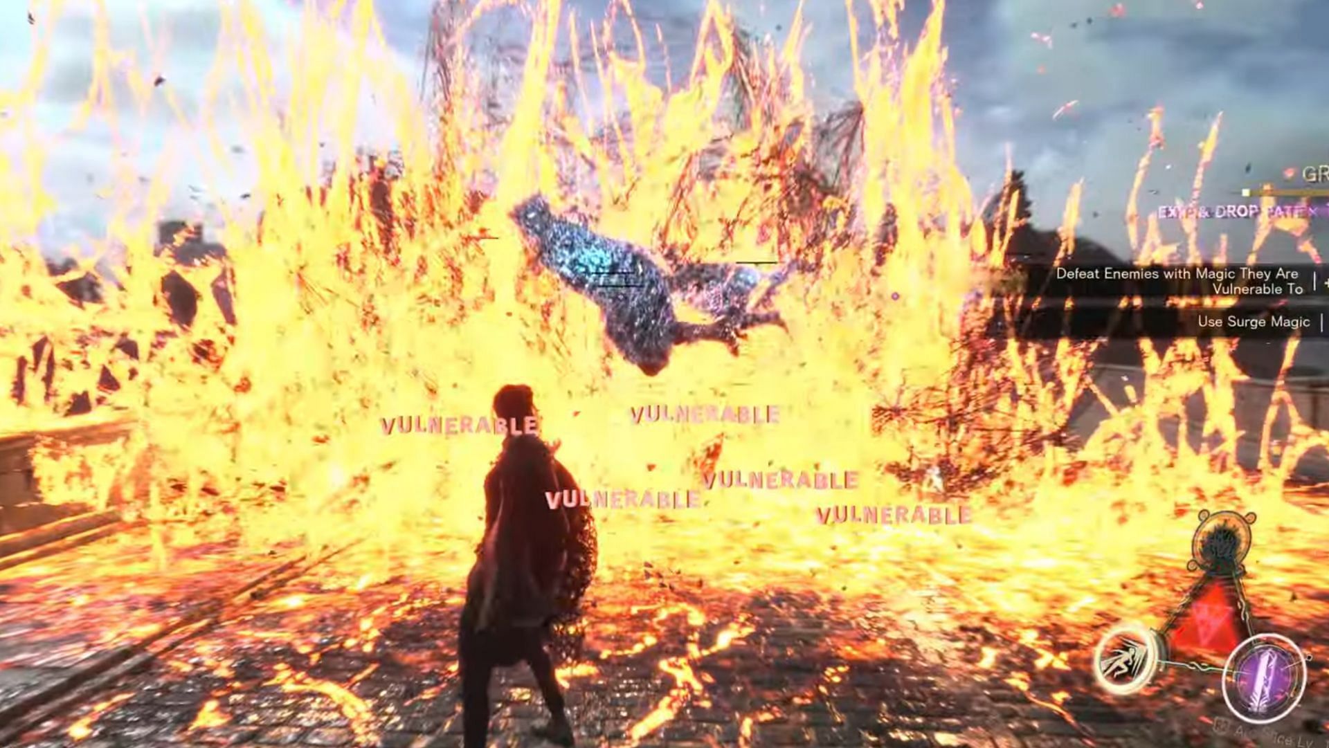 Conflagration in effect (Image via YouTube/AK STYLE GAMER)