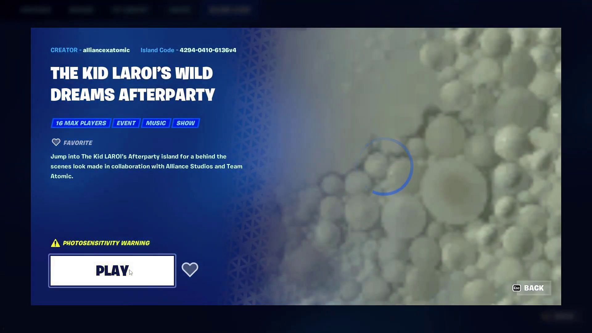 Enter Map Code to the Island (Image via FortniteEvents/YouTube)