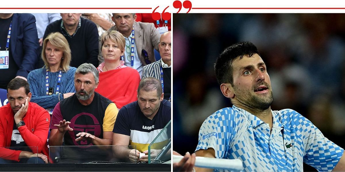 Djokovic engaged in a few animated conversations with his box during the Australian Open final.