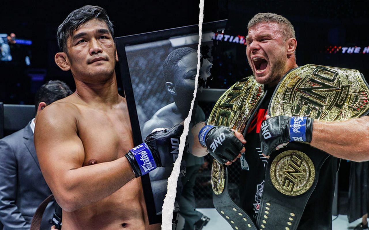 Aung La N Sang (L) / Anatoly Malykhin (R) -- Photo by ONE Championship