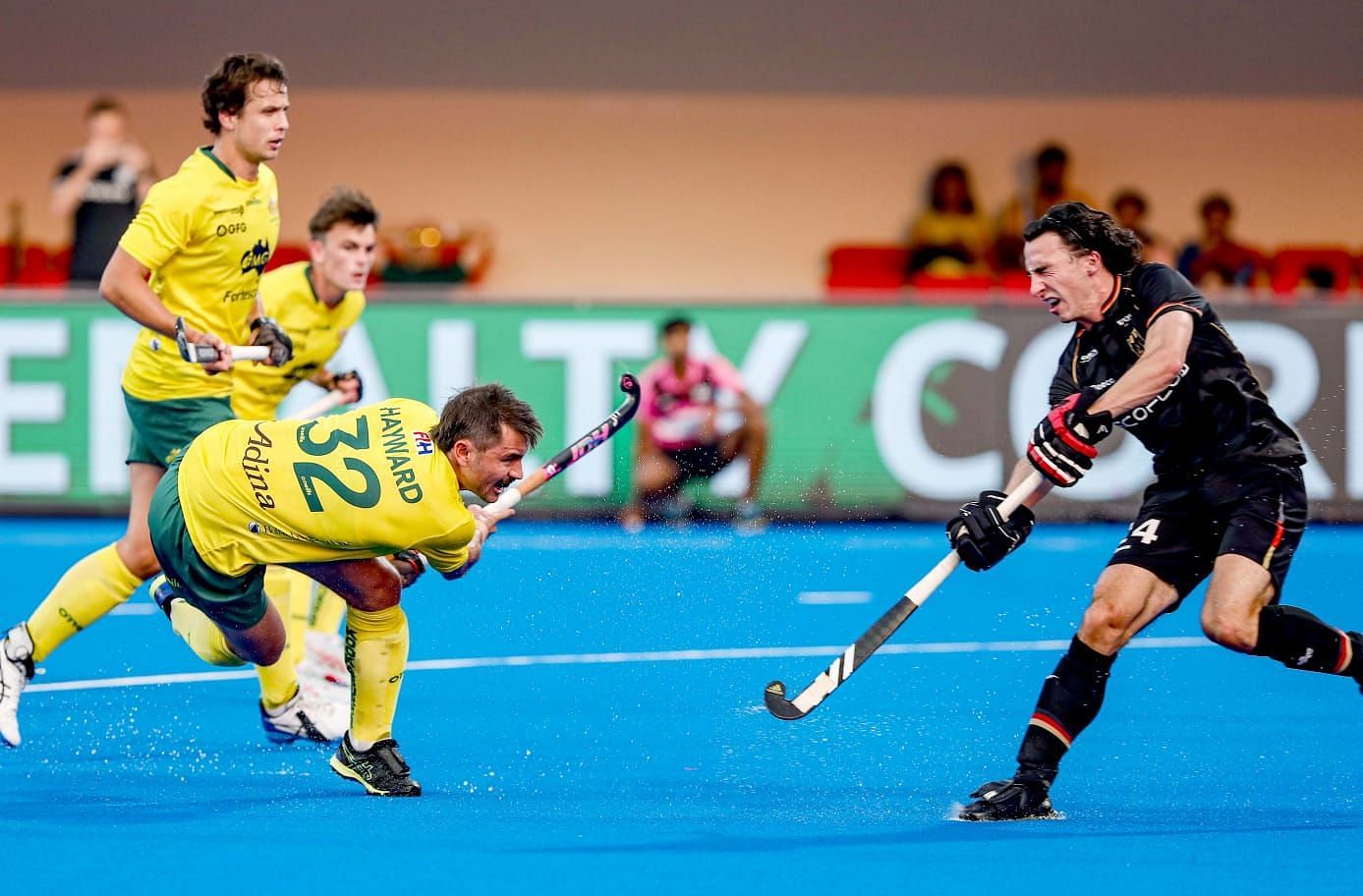 Australia and Germany teams in action in an earlier match (Image Courtesy: Twitter/Hockey India)