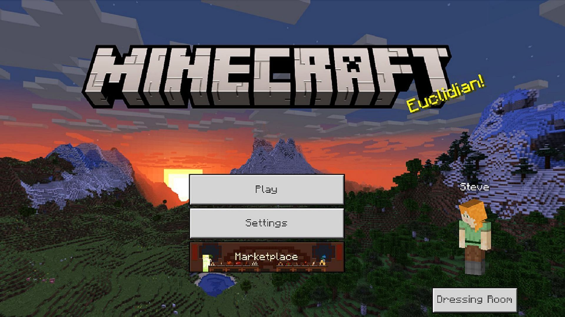 The Marketplace can be accessed on the main menu of Bedrock Edition (Image via Mojang)
