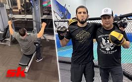 Islam Makhachev's coach needs to work out to hold pads for him