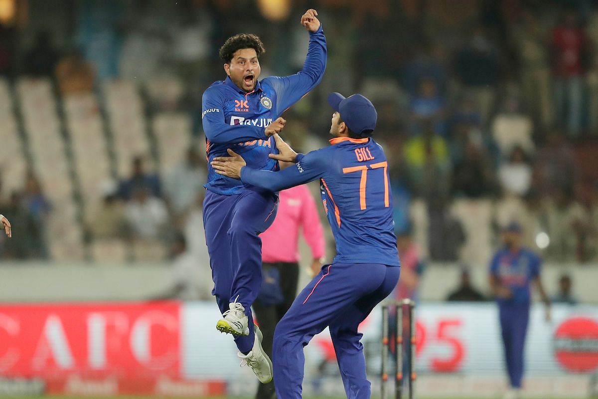 Kuldeep Yadav scalped two wickets with his bag of tricks
