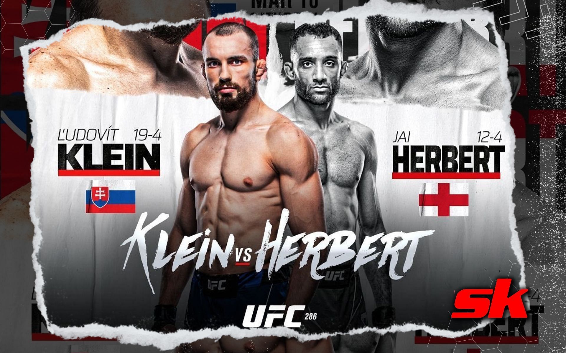 Jai Herbert and Ľudov&iacute;t Klein are set to face off at UFC 286 on March 18. [Image credis: @lajosko.klein on Instagram]