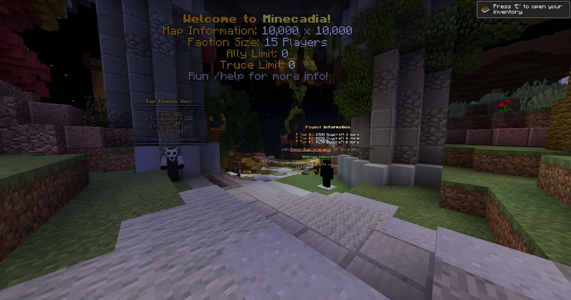 Minecadia is a faction server with a fun unique PvP (Image via Mojang)