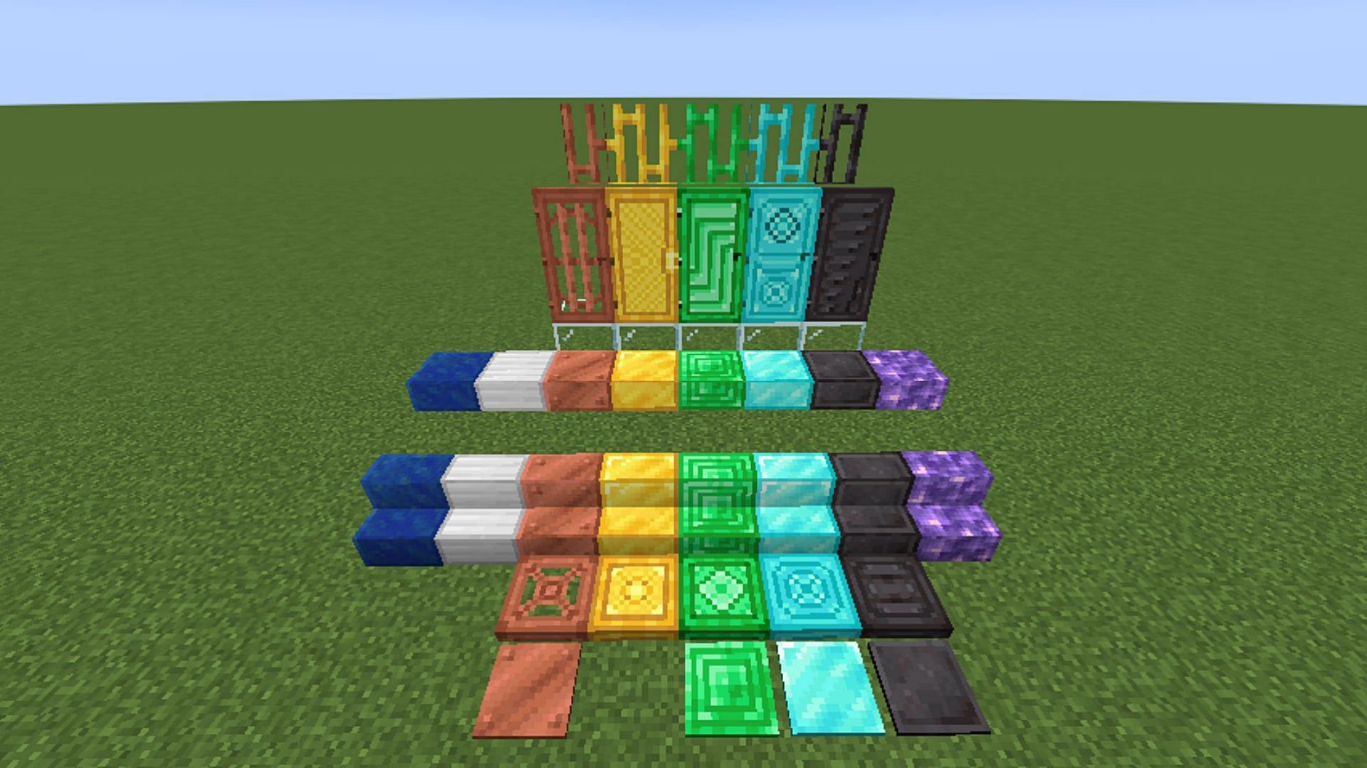 This mod also adds several new variants of pre-existing blocks to the game (Image via CurseForge)