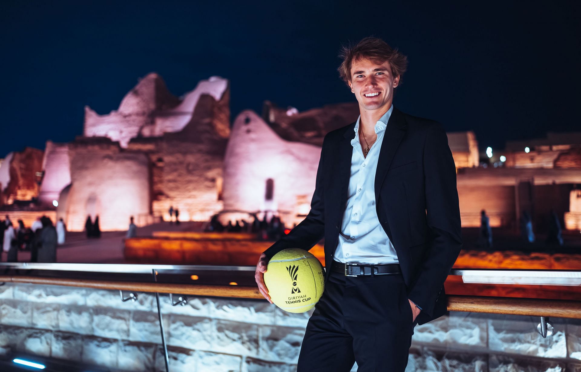 Alexander Zverev pictured in Riyadh ahead of the Diriyah Tennis Cup.