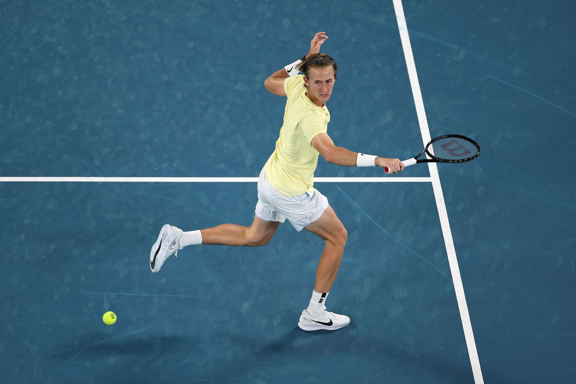 Sebastian Korda in action at the Australian Open