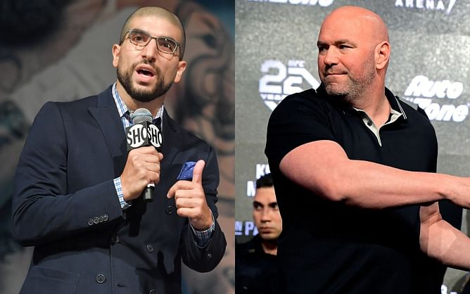Ariel Helwani's Dana White video has domestic violence hotline number at the end