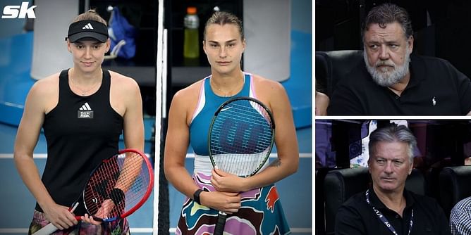 In Pictures: Russell Crowe, Steve Waugh, and other celebrities attend the Australian Open women's final between Aryna Sabalenka and Elena Rybakina