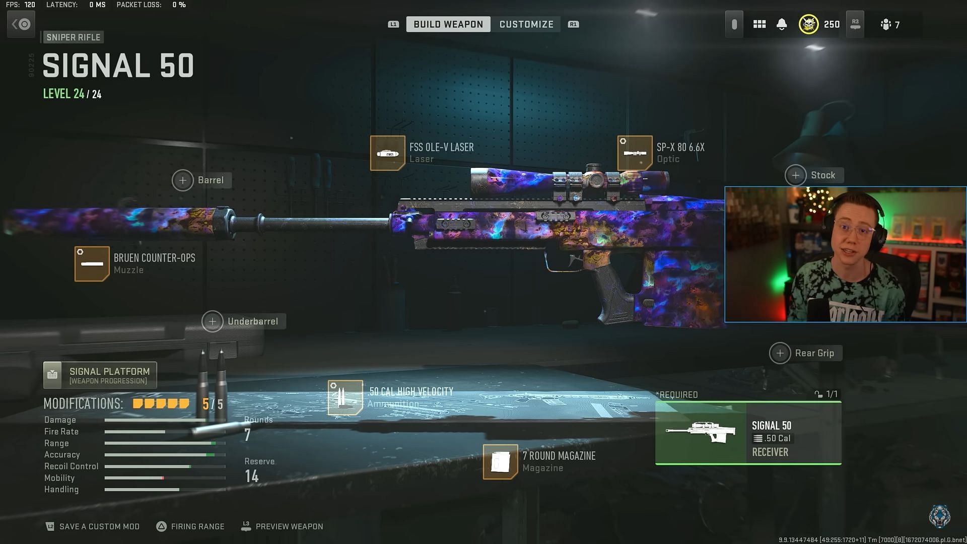 Signal 50 loadout recommended by WhosImmortal (Image via Activision and YouTube/WhosImmortal)