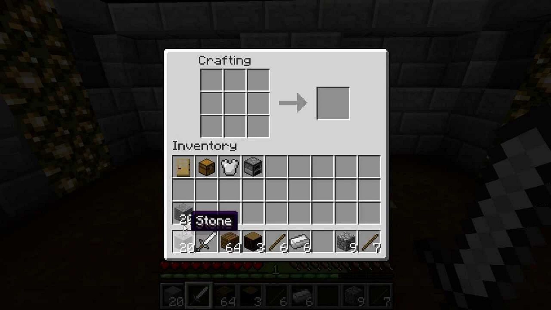 Having some empty space in your inventory will allow you to collect plenty of materials (Image via Mojang)