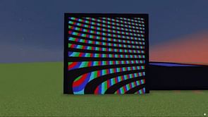 Minecraft player creates a trippy moiré pattern using maps