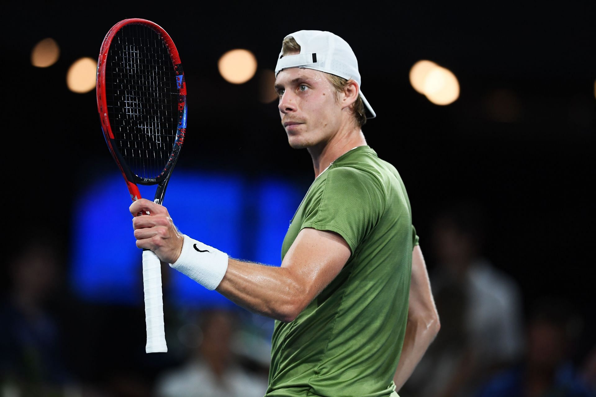 Denis Shapovalov in action at the Adelaide International 1