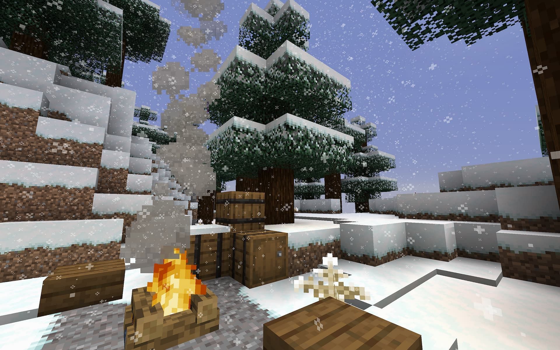 There are many fun things to do in Minecraft during the winter (Image via curseforge.com)