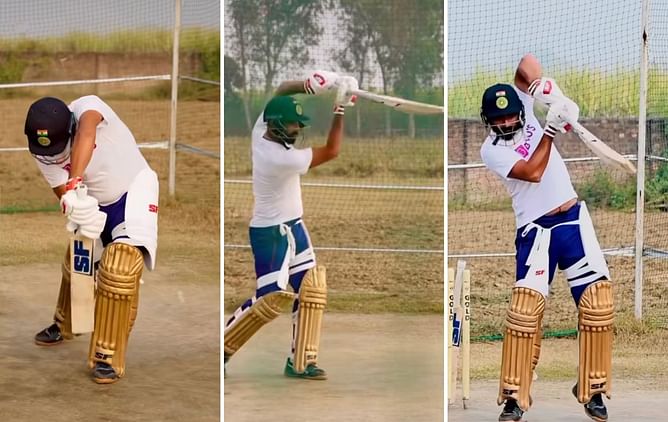 [Watch] Mohammed Shami sharpens batting skills ahead of India's home ODI series against Sri Lanka