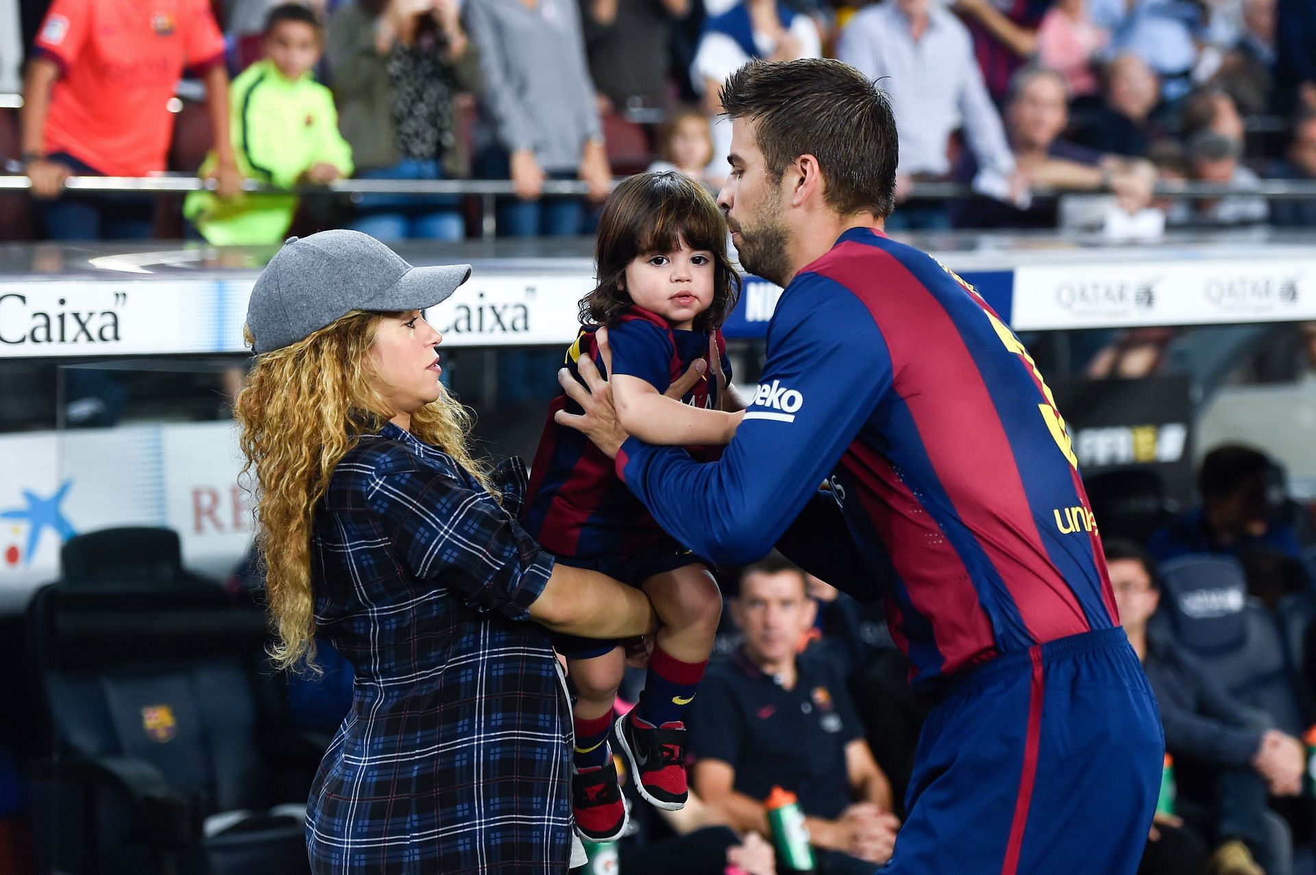 The Colombian singer and Pique (right) are at loggerheads.