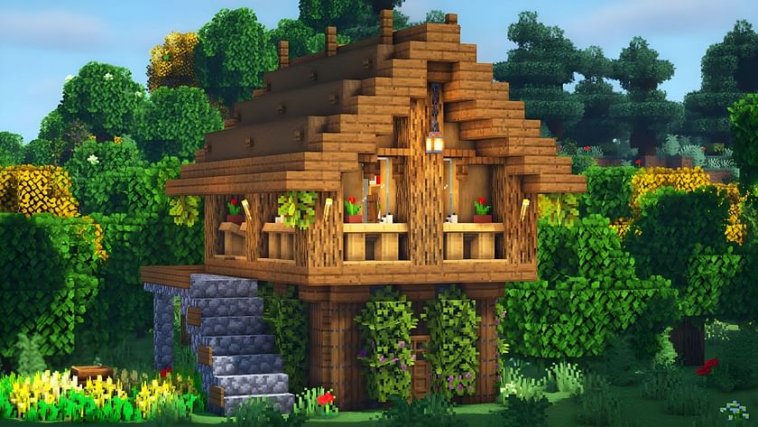 minecraft simple wood house designs