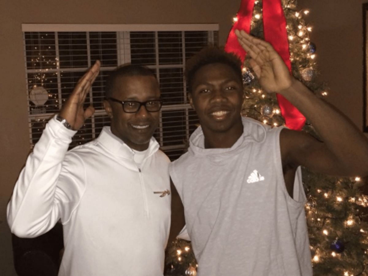 Isaiah Bolden with his father Juran