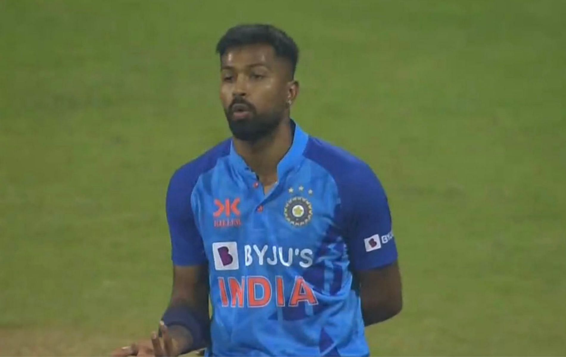 Hardik Pandya finished with figures of 0/26 in five overs. (Pic: Disney+Hotstar)