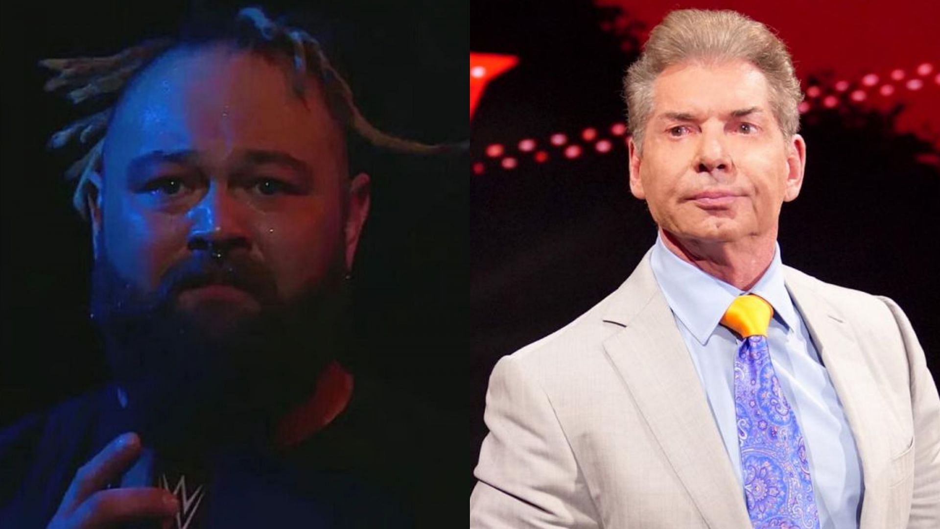 Bray Wyatt (left); Vince McMahon (right)