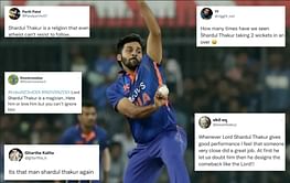 "Breakthrough chahiye tha to pehla bolna tha" - Fans react as Shardul Thakur stars in 3rd ODI vs New Zealand
