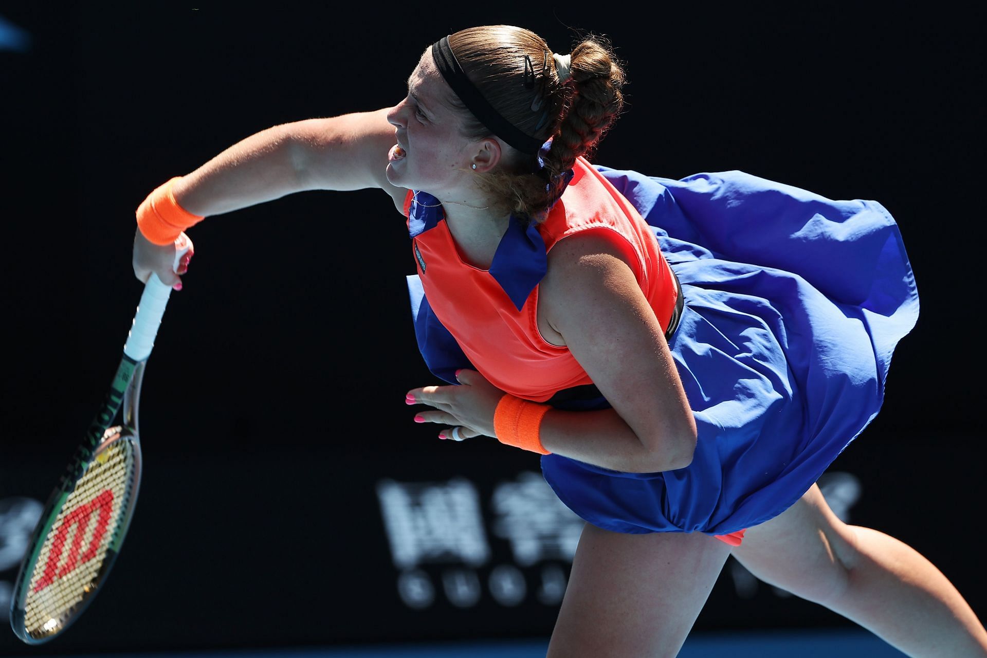 Jelena Ostapenko in action at the Australian Open