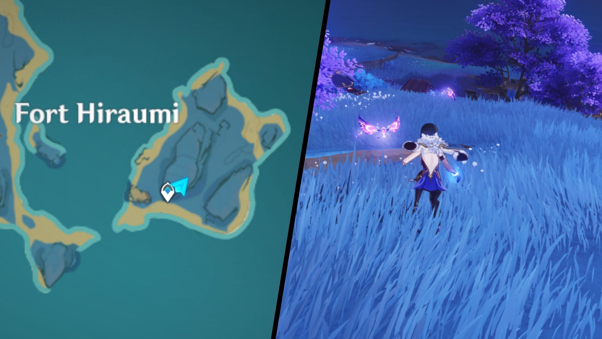 These Electro Crystalflies are located near the Teleport Waypoint (Image via HoYoverse)