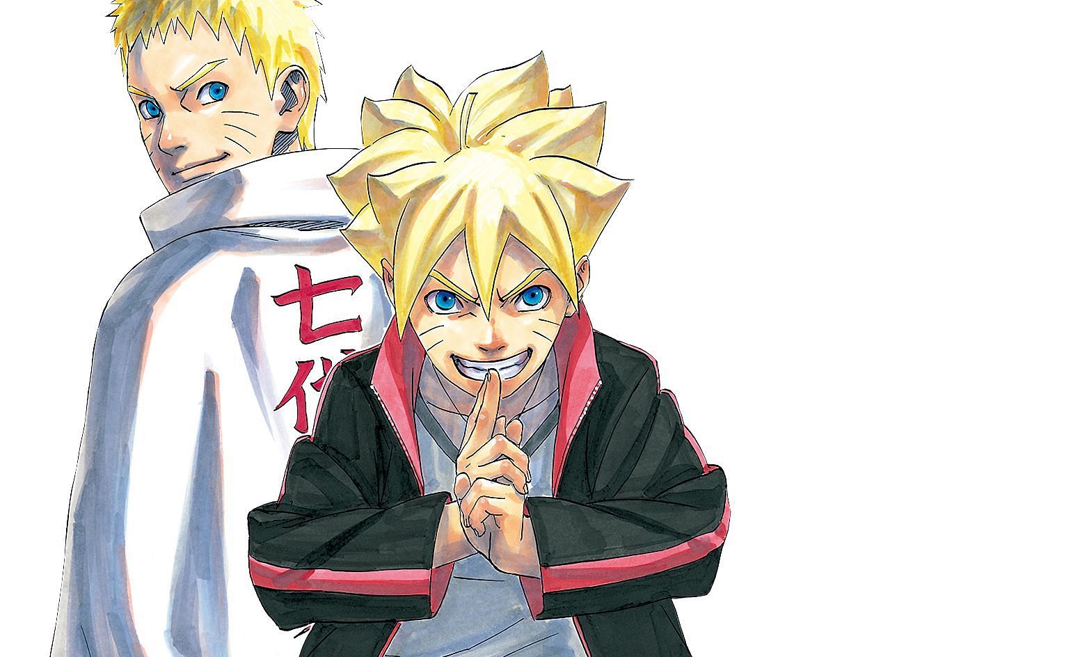 Naruto and his son Boruto (Image via Masashi Kishimoto)