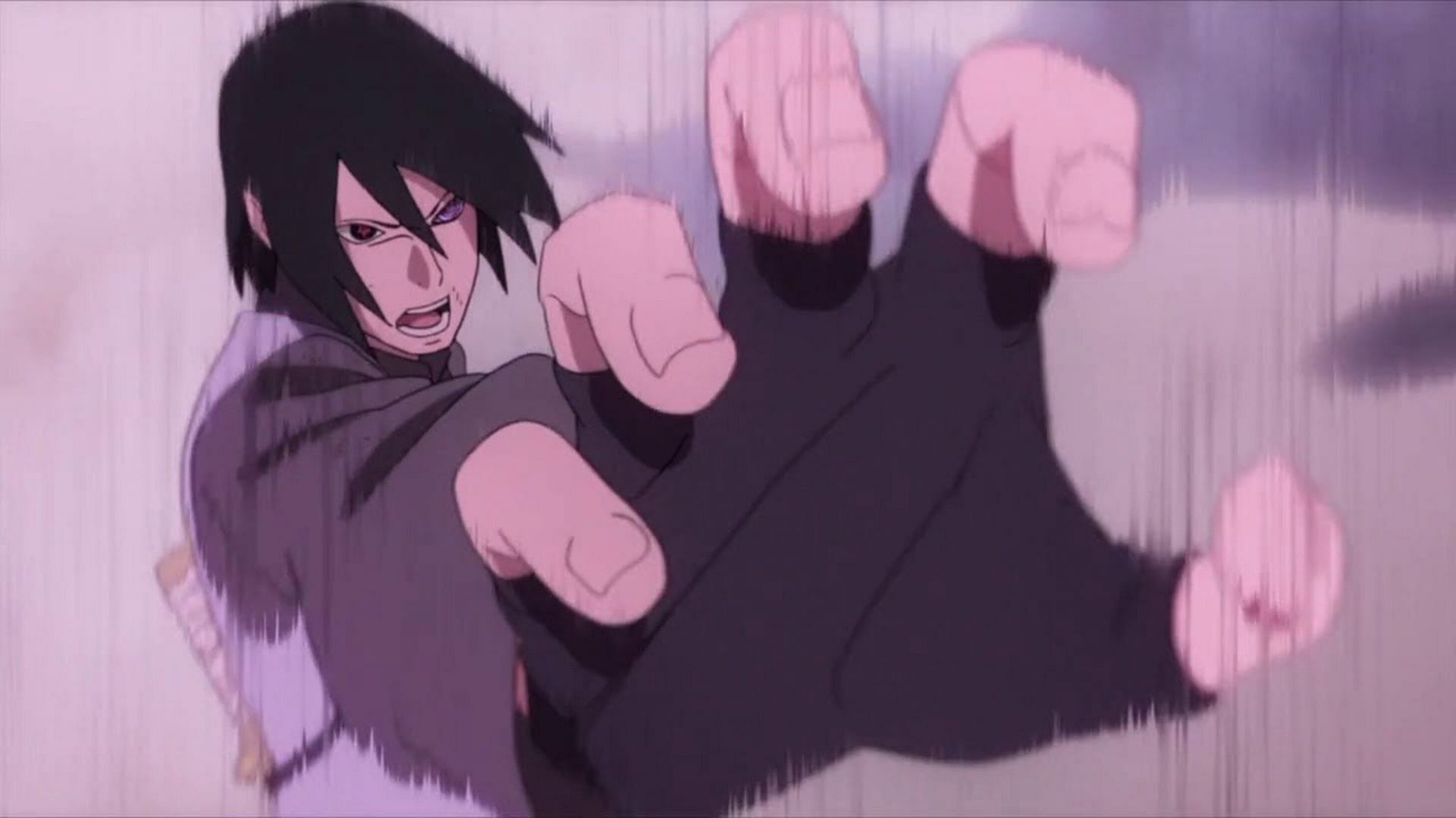 An adult Sasuke activating Planetary Devastation against Momoshiki (Image via Pierrot Studios)