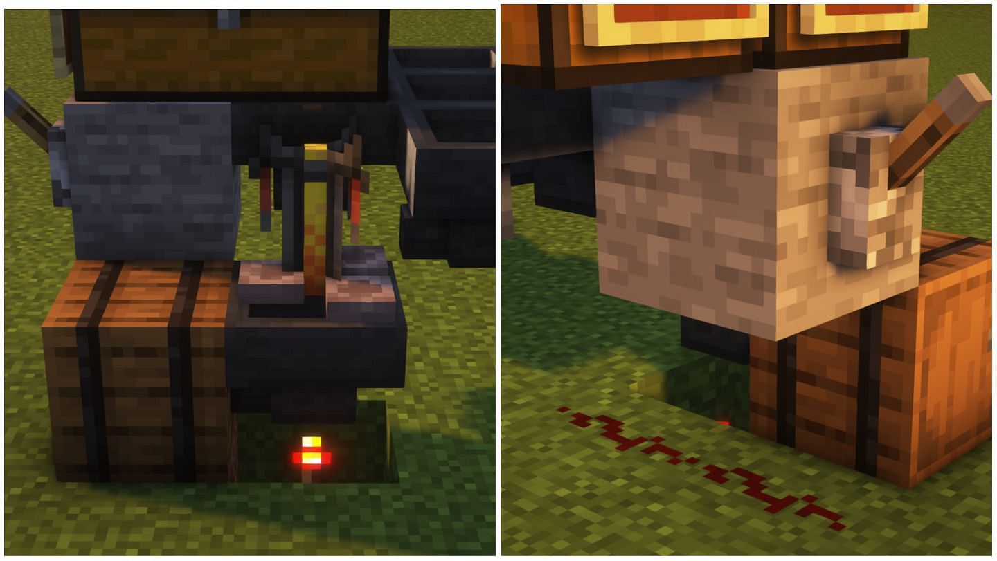 Step 4 of making the redstone contraption in Minecraft (Image via Mojang)