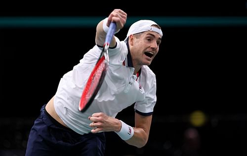 John Isner at the Rolex Paris Masters